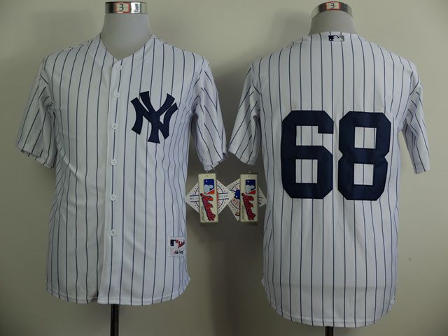 Men New York Yankees 68 Betances White MLB Jerseys